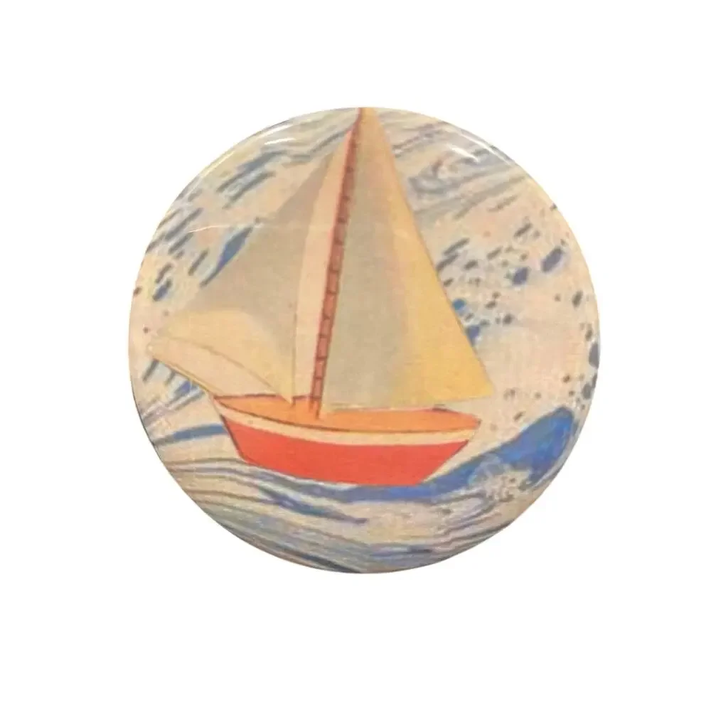 Vintage Style Nautical Sailboat Fridge Magnets Set – 2.25